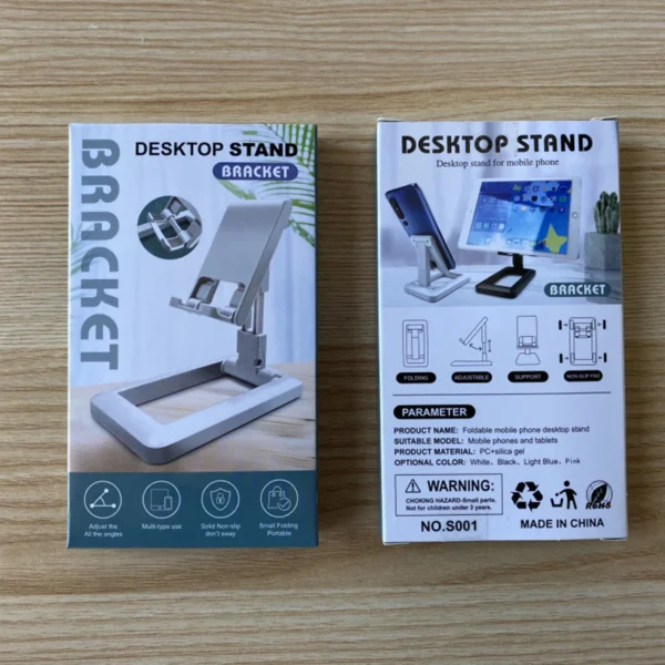 Foldable Tablet Mobile Phone Desktop Phone Stand Desk Holder Adjustable Desk Bracket Smartphone Stand - Image 4