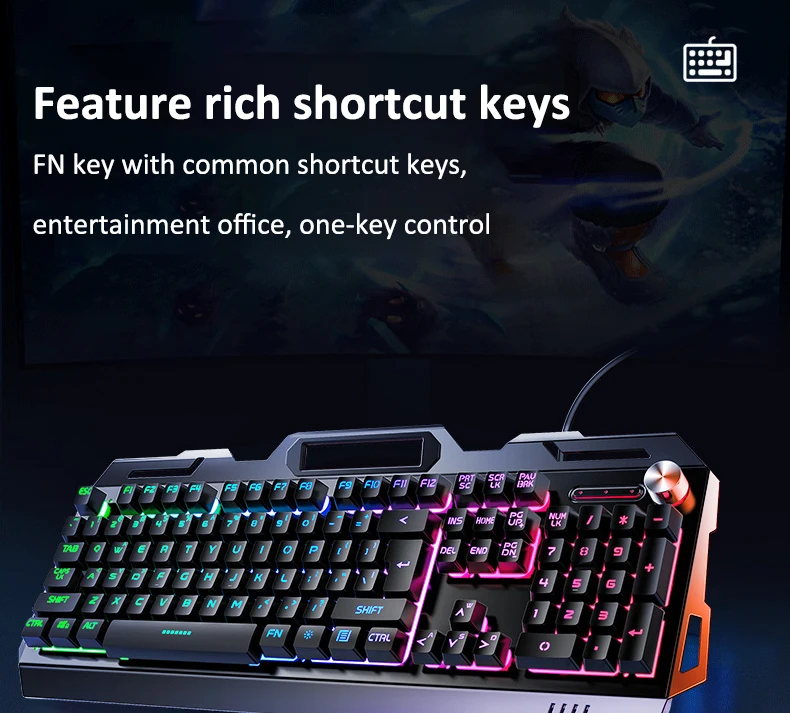 Hot Sale 3 In 1 RGB Colorful Backlit 104 Keys Gaming Mechanical Keyboard And Mouse Headphone Combo For PC Gamer