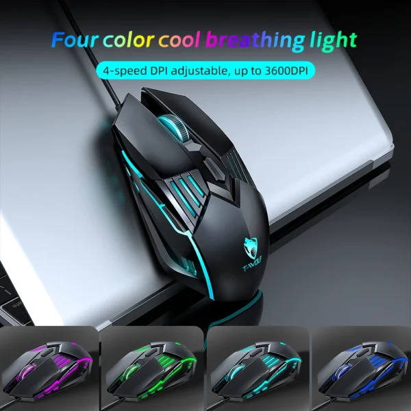 4IN1 Mechanical Keyboard Gaming Headphones Gaming Mouse Mousepad Game Set RGB Gaming Keyboard Set For E-sport Game - Image 6