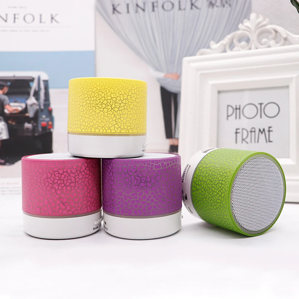 Subwoofer Speaker Portable Mini Card Insertion LED Luminous Wireless Stereos Bluetooth-Speaker Sound Accessories