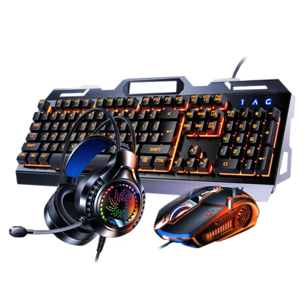 Hot Sale 3 In 1 RGB Colorful Backlit 104 Keys Gaming Mechanical Keyboard And Mouse Headphone Combo For PC Gamer - Image 4
