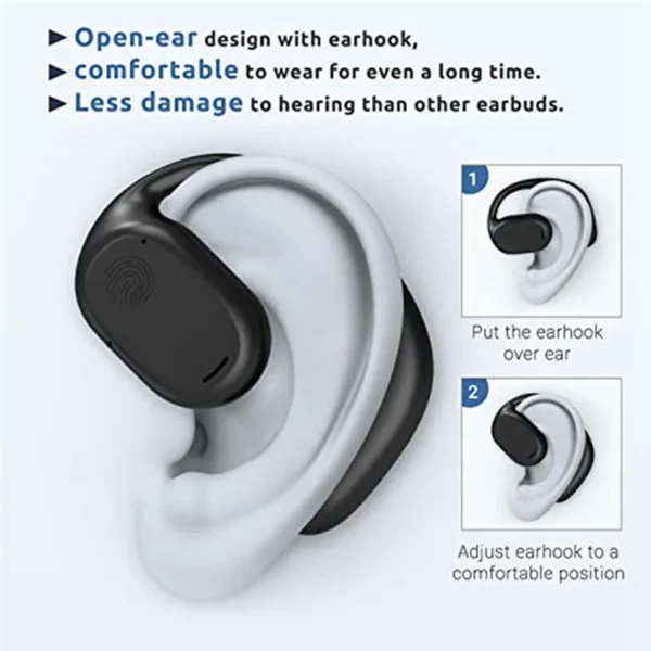 Popular True Wireless Open Ear Earbuds with Earhooks Sports Headphones - Image 4