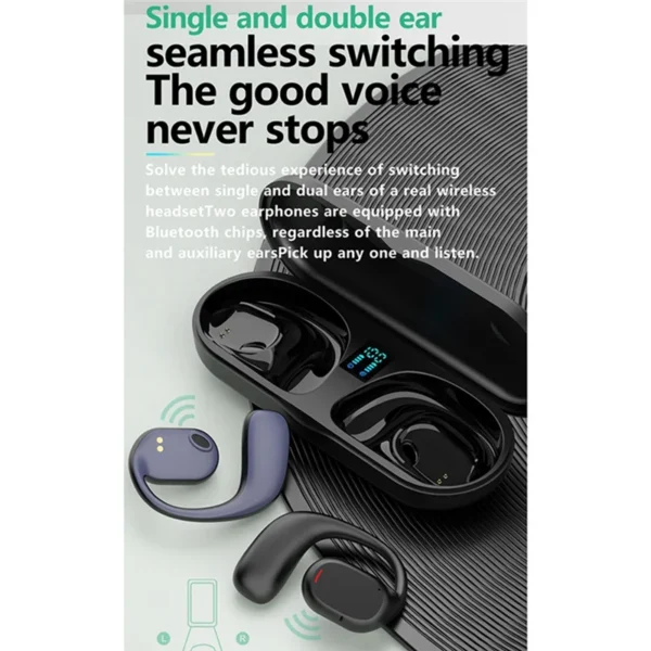 Popular True Wireless Open Ear Earbuds with Earhooks Sports Headphones - Image 3